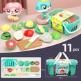 thumbnail image 2 of B 11 Piece Fruit Vegetable Cutting Play Toy Kitchen Simulation Basket Educational Size Varies, 2 of 5