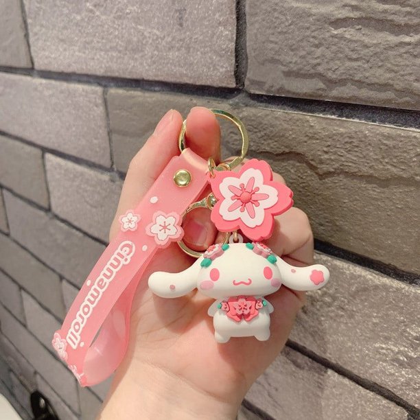 Venta al por mayor llavero Kawaii Hello Kitty llaveros Sanrio Kouromi llavero de dibujos animados de silicona lindos llaveros para bolsos