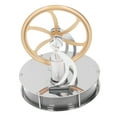 thumbnail image 1 of Stirling Engine Motor Toy, Zinc Alloy Flywheel Gold Continuous Operation Low Temperature Stirling Engine Model Appearance Treatment  For Physics Learning, 1 of 8