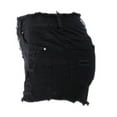 thumbnail image 6 of vigerkar Ripped Jean Shorts for Women Mid Rise Frayed Raw Hem Stretchy Denim Shorts (Black, L), 6 of 6