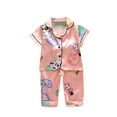 thumbnail image 1 of GDREDA Ensemble de Pyjamas pour Filles Manches Longues PJs en Coton (Vert, 2-3 Ans), 1 of 9