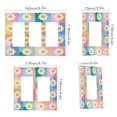 thumbnail image 2 of Yayeee Rocker Switch Wall Plate 3-Gang 6.5"x4.6" Home Decorative Outlet Cover, Pink Checkered Daisy, 2 of 6