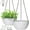 White, variant on Fabulas 2 Pack Hanging Planter Pots for Plants Outdoor Indoor, 9 inch Hanging Plant Pot Plastic Flower Pots with Drainage Holes Ceiling Hooks