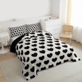 thumbnail image 3 of Homewish Boys Girls Black Love Heart Full Size Comforter Sets 3-Piece,Dreamy Princess Bedding Comforter Set,Happy Valentine's Day Lightweight Bedding Sets,Lightweight Room Decor,Reversible, 3 of 8