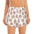 thumbnail image 2 of Balery Farm Cow Animal Pantalones cortos deportivos para mujer con forro y dos bolsillos, elásticos, para entrenamiento, gimnasio, yoga-Medium, 2 of 7