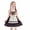 Marron2026 Ensembles1, variante sur oelaio Costume d'Oktoberfest pour Filles Enfants Ados Robe de Dirndl Bavaroise avec Tablier Tenue d'Halloween Bleu Foncé 10-12 Ans