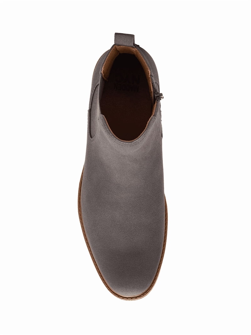 Madden NYC Men\'s Faux Suede Mistery Gray Chelsea Boots with Tan Sole Slip On Madden NYC Men main image 2