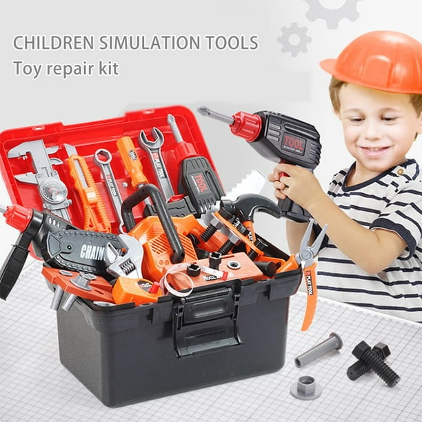 43PCS Kids Tool Set Electric Repair Screwdriver Toys Kit