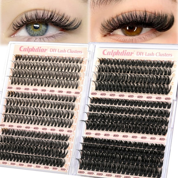 Eyelash Cluster Calphdiar 30D+40D+50D+60D+80D+100D D Curl