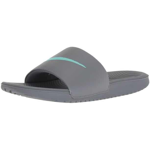 Nike - Nike Women's Kawa Slide Sandal, Cool Grey/Hyper Turquoise/Cool ...