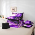 thumbnail image 4 of YST Abstract Artwork Bedding Comforter Set, 7-Piece, Purple Marbling, Mountain Fluid Watercolor, Queen Size, 4 of 4