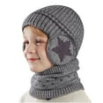 thumbnail image 2 of Aueoeo 2Pcs Kids Winter Hat and Scarf Set Winter Hats Toddler Ear Protection Beanie Hat Warm Scarf for Kids Boys Girls, 2 of 4