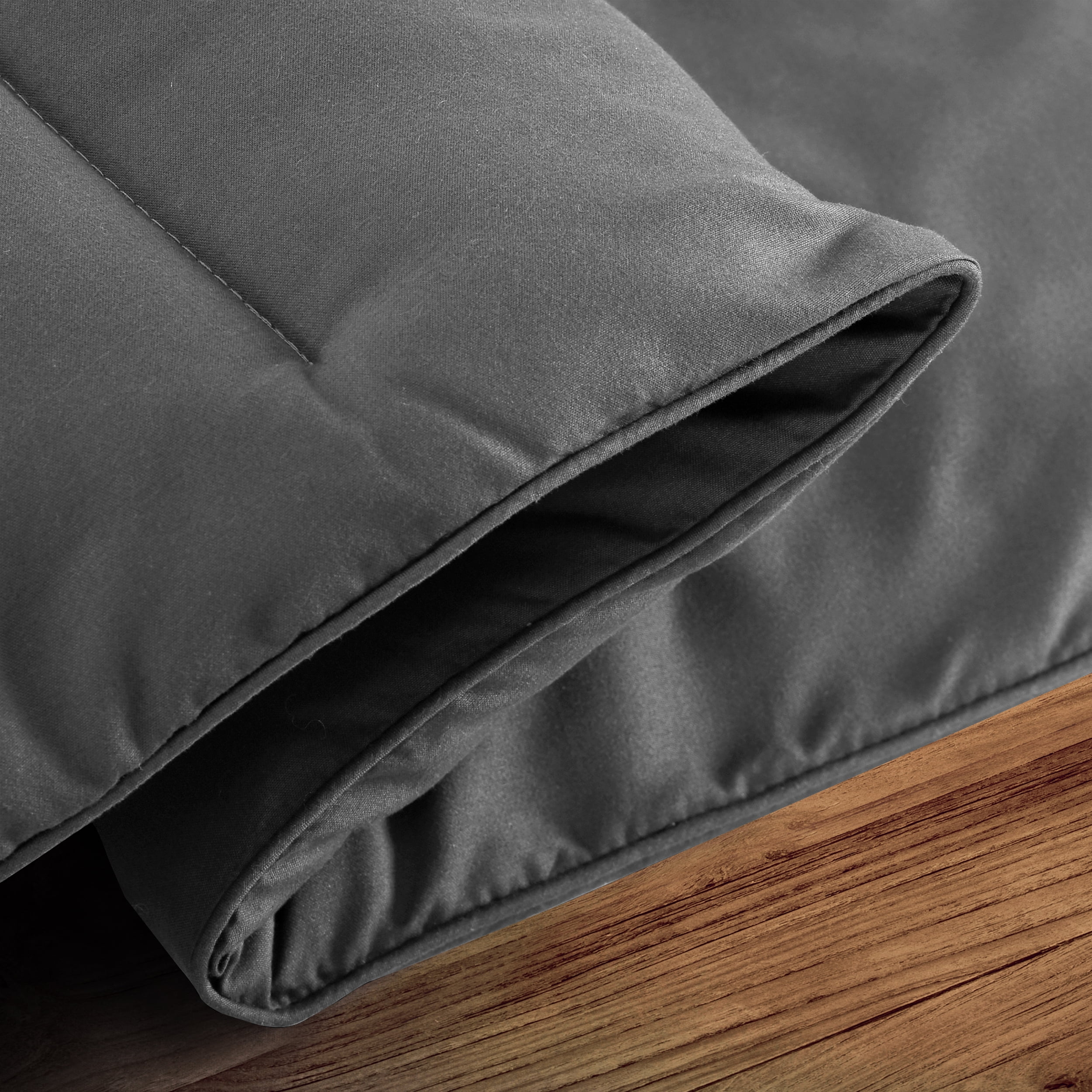 Lux Decor Collection Twin Comforter All Season Down Alternative Quilted Comforter Duvet Insert with Corner Tabs - Duvet Insert Twin Comforter only (Twin, Grey)