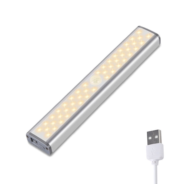 Debajo de las luces del gabinete Barra LED 680LM Motion Sensor Sensor Lámparas USB Lámparas TUBO Cuerpo Humano Inducción 180 ° Dormitorio Dormitorio Iluminación Hotel Luz Cálida 46led Guardurnaity HA011863-04B