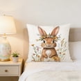 thumbnail image 4 of Uuiauoio Spring Easter Bunny Throw Pillow Covers Rabbit Decorative Pillows Case Soft Velvet Cushion Covers for Couch Sofa Patio Garden Spring Decor, 4 of 6