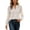 Beige, variant on NominalSnug Blouses for Womens Dressy Casual Long Sleeve Ruffle Cuff Work Shirts Lace V Neck Elegant Business Tops