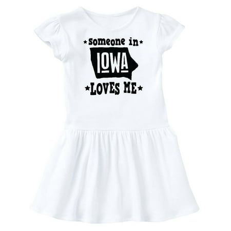

Inktastic Someone in Iowa Loves Me Souvenir Gift Toddler Girl Dress