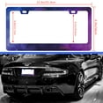 thumbnail image 2 of Infinite Universe and Starry Night License Plate Frame Metal Car Accessories Personalized License Plate Cover Fits Standard U.S. Vehicles Size: 12.2 x 6 Inches for Men Women Gift, 2 of 7