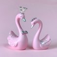 thumbnail image 6 of Fairnull 2Pcs Swan Crown Statue Decorative Exquisite Lovely Nordic Style Resin Swan Crown Cake Topper for Wedding, 6 of 9