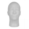 thumbnail image 1 of TISHITA 2x Male Foam Head Stand Portable Lightweight Multi Functional Professional Stable Base Mannequin Head Hat Display Stand for Home Props, 1 of 8
