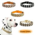 thumbnail image 2 of Dog Fashion Collar for Ladies Handmade Design Pet Colorful Neck Ring Small Medium and Large Dogs Lead-collar Wear Supplies (Orange,M (31-41cm)), 2 of 7