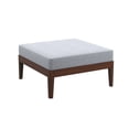 thumbnail image 6 of Linon Sorell Acacia Outdoor Ottoman with Cushion Top, Walnut/Gray, 6 of 18