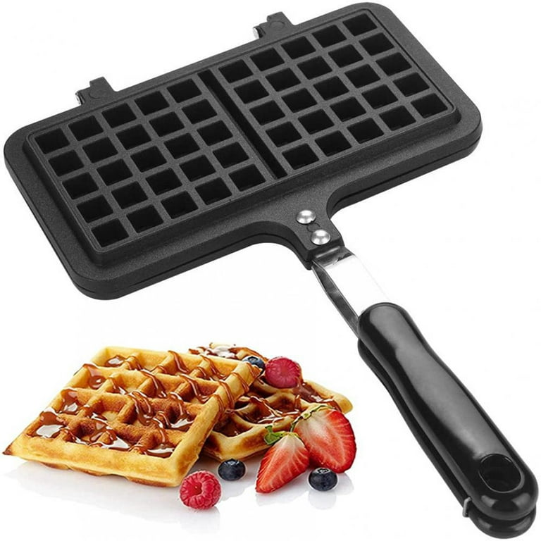 AMGSH Bubble Waffle Maker Pan Hand Held Egg Waffle Pan,Aluminum Alloy  Non-stick Waffle Cake Baking Mold Plate for Breakfast Lunch Household Cafe  Cake