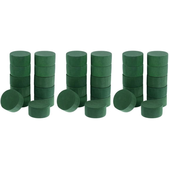 30Pcs Wedding Aisle DIY Craft Floral Arrangement Water-Absorbing Home Garden Green Flower Foam Fresh-Keeping Round Brick