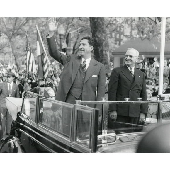 President Miguel Aleman Of Mexico (Left) With President Harry Truman. Aleman'S Was Welcomed By A Parade At The Beginning Of His State Visit. Washington History (24 x 18)