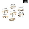 thumbnail image 4 of Stackable Knuckle Rings 7 PCS Set, Elegant Butterfly Flower Rhinestone Diamond Stone Jewel Chain Carved Finger Rings GMYLE for Women Girls Teens (Gold), 4 of 7