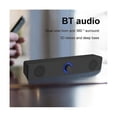 thumbnail image 4 of Barra de sonido con alimentación USB y altavoz Bluetooth 5.0, subwoofer estéreo de graves envolventes 4D, barra de sonido para computadora portátil, color negro, 4 of 5