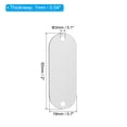 thumbnail image 2 of Uxcell Aluminum Blank Tags with 2 holes Metal Stamping Blanks Pet ID Label with Key Rings Silver 12Pcs, 2 of 6