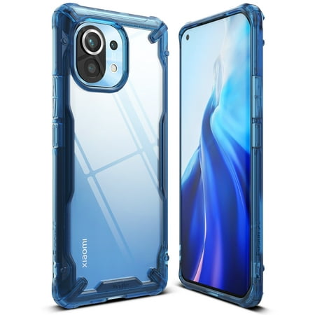 Ringke Fusion-X Case Compatible with Xiaomi Mi 11, Hard Back Shockproof Bumper Cover - Space Blue