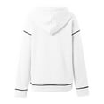 thumbnail image 5 of Ediodpoh Women's Lightweight Half Zip Pullover Hoodies for Women Slim Fit Long Sleeve Sweatshirt with Zipper for Casual Wear Workout Fall Winter Athletic Top White S, 5 of 5
