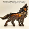 thumbnail image 2 of Tótem De Lobo De Madera, Escultura De Arte Con Forma De Lobo Hueco, Decoración De Lobo Tallada Para El Hogar De Navidad Para Dormitorio, Sala De Estar, Estantería Advancent HA016617-00, 2 of 7