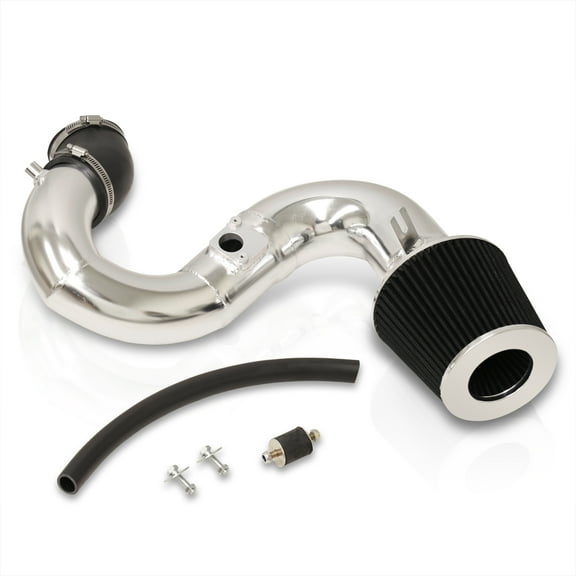 AJP Distributors JDM Cold Air Intake CAI Induction System Polished Aluminum Pipe Piping Kit   Filter Compatible/Replacement For Honda Civic Si FB6 FG4 K24Z7 2.4L Engine 2012 2013 2014 2015 12 13 14 15