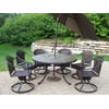 Tuscany Stone Art 9-Pc Round Patio Dining Set