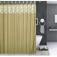 thumbnail image 2 of 17 Pieces Bathroom Complete Set Shower Curtain with Hooks and Ceramic Accessories Set ( Mosaic Taupe ), 2 of 3