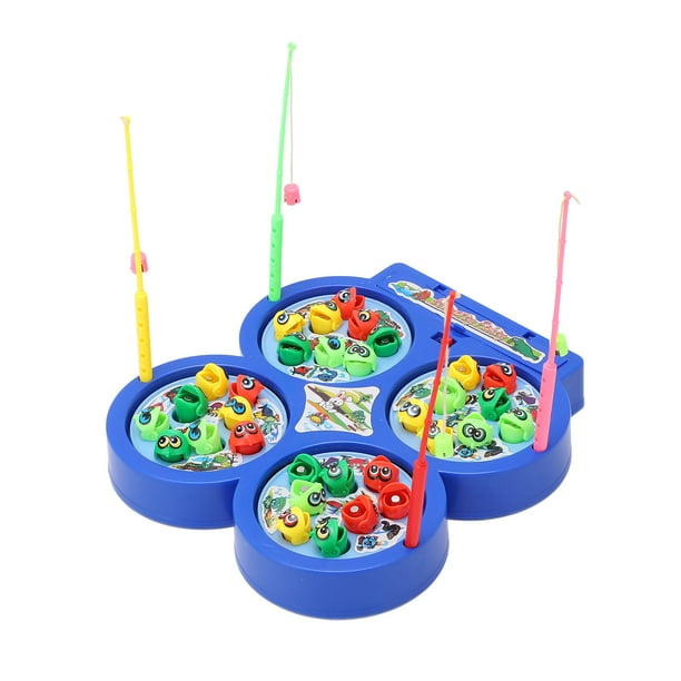 Rotating Fishing Game Board, Rotate Game Board Magnetic Electric Fishing  Game Toys Wear Resistant With Music For Home For Kids