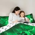 thumbnail image 5 of Homewish Green Gamepads Bedding Comforter Set 2pcs for Kids Children Boys,Abstract Lightning Twin Comforter Sets Microfiber,Video Game Breathable Bedding Set,Super Cozy Room Decor,Reversible, 5 of 8