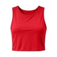 thumbnail image 6 of Babysbule Women's Sleeveless Crew Neck Muscle Crop Tank Top, Regular Fit Casual Summer Knit Blouse, 6 of 6