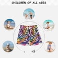 thumbnail image 6 of FORMRS Boys Swim Trunks Quick Dry Mesh Liner Boardshorts Sizes XS-XL, Purple Wavy Plaid, 6 of 7