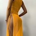 thumbnail image 5 of BONIXOOM Two Piece Swimsuit For Women Tankini None Solid Swim Dress High Cut Summer Swimwears on Clearance Yellow Size 6, 5 of 9
