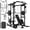 Power Cage - Black/Home Gym Package(230LBS Black Plates)-NHD, variant on Mikolo Power Rack Cage, Weight Rack with Cable Crossover Machine,Multi-Function Squat Rack with Weight Bench, J Hooks,Dip Bars and Landmine for Home Gym (Red combo)