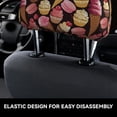thumbnail image 4 of Kdxio Ice Cream Cake Pattern Print 2 Piece Car Head Rest Covers Set Auto Front/Rear Seats Headrest Cover Universal Fit Most Cars,Sedan, SUV, 4 of 9