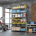thumbnail image 2 of IZEUK 6-Tier Metal Wire Shelving Unit, Adjustable Storage Organizer for Restaurant Office, 17.7" D x 47.2" W x 82.7" H, 2100 lbs Capacity, Chrome, 2 of 7