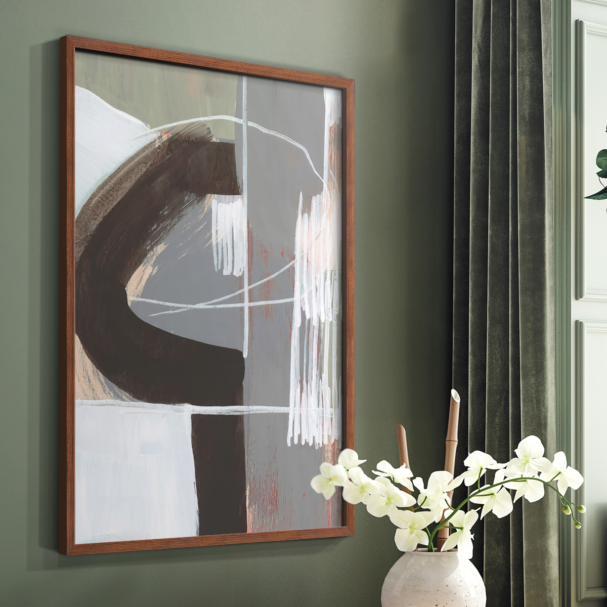 Arching Neutrals IV in Paper Solid Wood 11 x 14 Framed Print