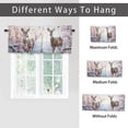 thumbnail image 6 of Deer Window Curtain Valances Cherry blossoms Winter Forest Snowy Tree Wild Animals Rod Pocket Window Valance for Living Room Bathroom Bedroom Kitchen 54 by 18 in, 1 Panel, 6 of 6