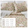 thumbnail image 3 of Floral Quilt Set - Lightweight, Soft, All-Season - 2-Piece Reversible Scalloped Bedding Set (Twin / Twin XL, Garden Blooms), 3 of 6