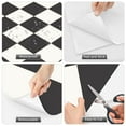 thumbnail image 5 of 40Pcs Peel and Stick Floor Tile, 7.87"x 7.87" Vinyl Flooring Waterproof, DIY Flooring for Bathroom, Kitchen, Fireplace, Pet House, Stairs, Bedrooms, Wall Black White, 5 of 6